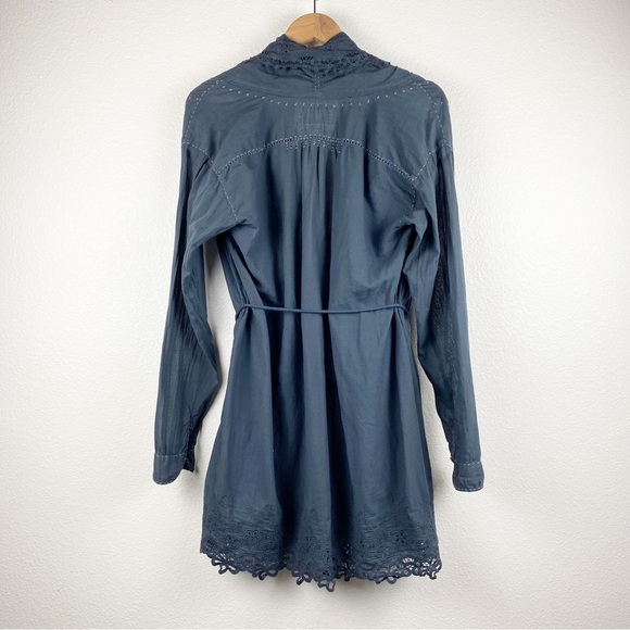 Johnny Was Slate Gray Embroidered Cardigan Size XS - Picture 2 of 8